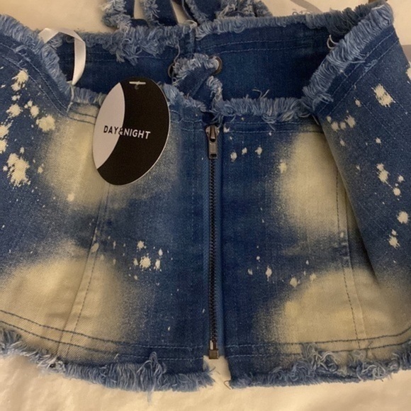 Day&Night features Hot Miami Styles denim “Blue Jeans Corset “ NWT denim season - Picture 7 of 7